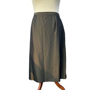 Rena Rowan Midi Skirt wms 24W Elastic‎ Waist Career Casual Lined Work to Evening